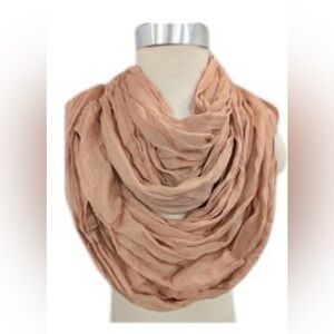 Cotton Silk Blend Infinity Scarf in Peach  blush 🍑☺️